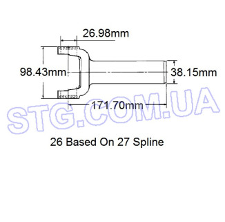Картинка Вилка кардану шліцьова DANA HOLDING CORP 2311781X