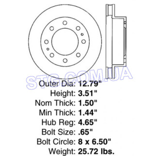 Картинка Диск гальмівний BLUE PRINT ADA104348