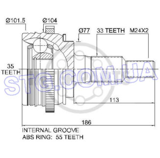 Картинка ШРКШ передній INTERPARTS GM-1-00-060A